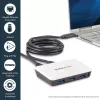 StarTech.com Adaptador de rede USB 3.0 para Gigabit Ethernet NIC com hub de 3 portas – branco