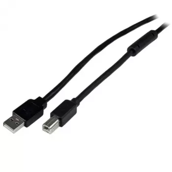 StarTech.com Cabo USB 2.0 ativo A para B de 20 m, cabo USB longo, cabo de impressora USB, 1x USB A (M), 1x USB B (M), preto