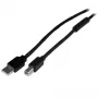 StarTech.com Cabo USB 2.0 ativo A para B de 20 m, cabo USB longo, cabo de impressora USB, 1x USB A (M), 1x USB B (M), preto
