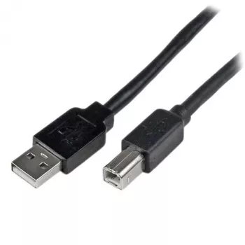 StarTech.com Cabo USB 2.0 ativo A para B de 20 m, cabo USB longo, cabo de impressora USB, 1x USB A (M), 1x USB B (M), preto