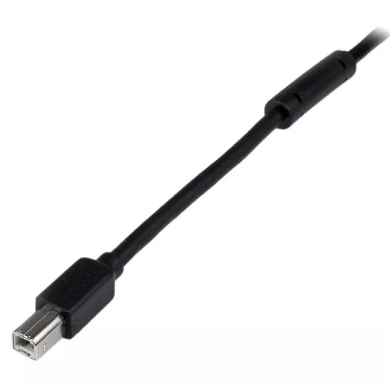 StarTech.com Cabo USB 2.0 ativo A para B de 20 m, cabo USB longo, cabo de impressora USB, 1x USB A (M), 1x USB B (M), preto