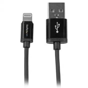 StarTech.com Cabo USB para Lightning de 1 m – Cabo de carregamento iPhone/iPad/iPod – Cabo Lightning para USB de alta velocidade – Certificado Apple MFi – preto