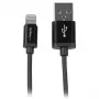 StarTech.com Cabo USB para Lightning de 1 m – Cabo de carregamento iPhone/iPad/iPod – Cabo Lightning para USB de alta velocidade – Certificado Apple MFi – preto