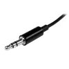 StarTech.com Adaptador de cabo divisor de auscultadores mini jack fino preto – ficha de 3,5 mm para 2x conector fêmea de 3,5 mm
