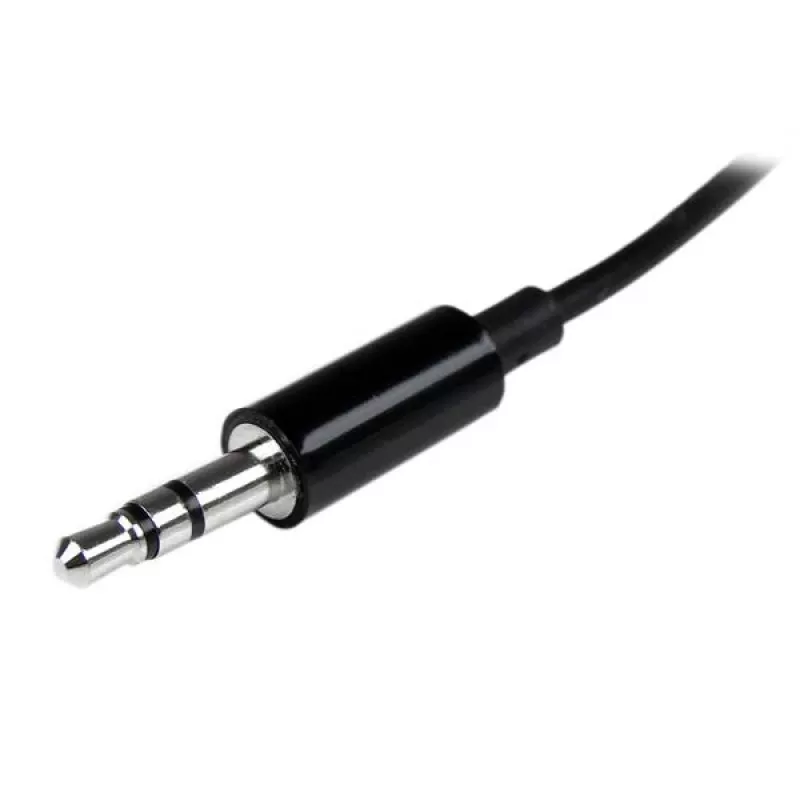 StarTech.com Adaptador de cabo divisor de auscultadores mini jack fino preto – ficha de 3,5 mm para 2x conector fêmea de 3,5 mm