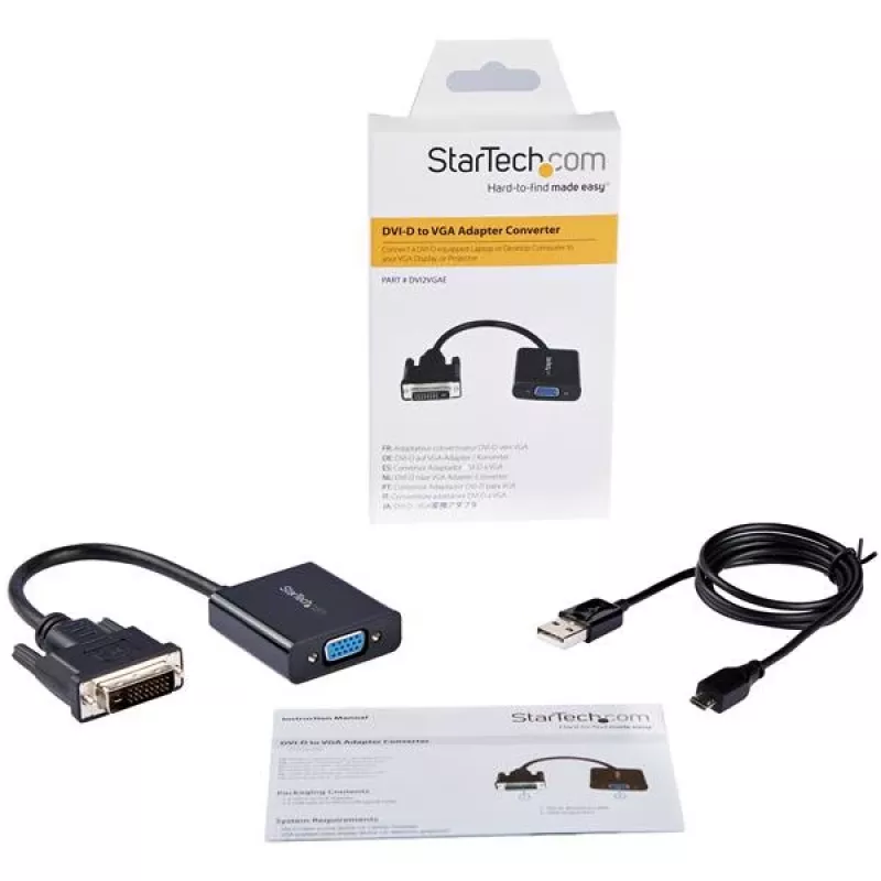 StarTech.com Cabo adaptador ativo DVI-D para VGA – 1080p