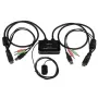 StarTech.com Comutador KVM de cabo USB HDMI de 2 portas com áudio e comutador remoto – alimentado por USB