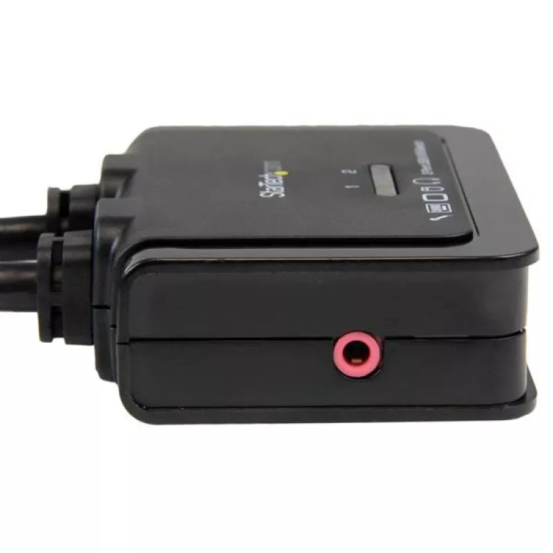 StarTech.com Comutador KVM de cabo USB HDMI de 2 portas com áudio e comutador remoto – alimentado por USB