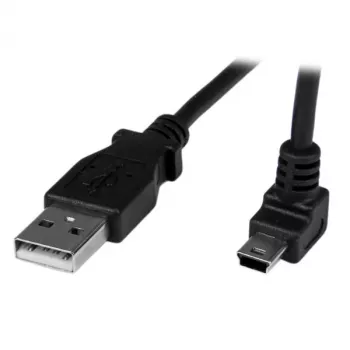 StarTech.com Cabo Mini-USB de 1 m – A para Mini-B angular para cima, 1 m, USB A, Mini-USB B, USB 2.0, macho/macho, preto