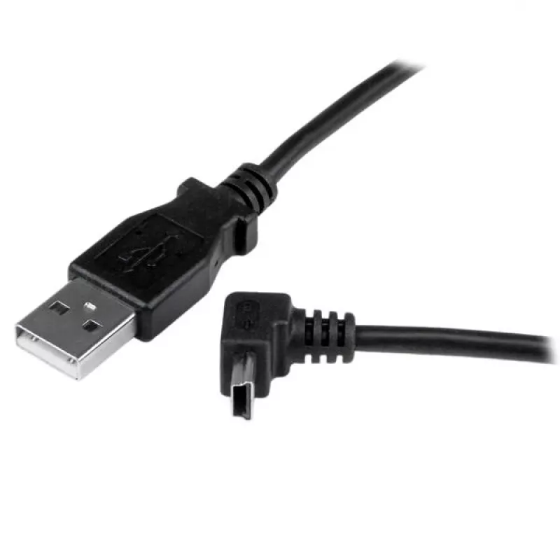 StarTech.com Cabo Mini-USB de 1 m – A para Mini-B angular para cima, 1 m, USB A, Mini-USB B, USB 2.0, macho/macho, preto