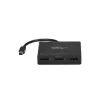 StarTech.com Adaptador multi-monitor de 3 portas – Hub MST Mini DisplayPort para DisplayPort, Dual 4K 30Hz e 1x 1080p – Divisor de vídeo para modo de ambiente de trabalho expandido apenas no Windows – mDP 1.2 para 3x DP