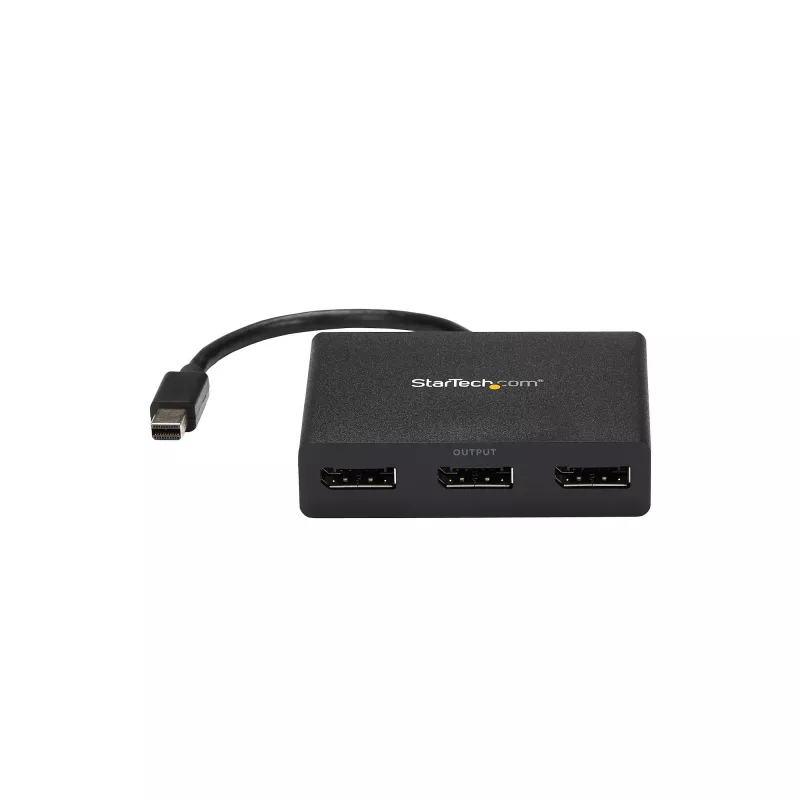 StarTech.com Adaptador multi-monitor de 3 portas – Hub MST Mini DisplayPort para DisplayPort, Dual 4K 30Hz e 1x 1080p – Divisor de vídeo para modo de ambiente de trabalho expandido apenas no Windows – mDP 1.2 para 3x DP