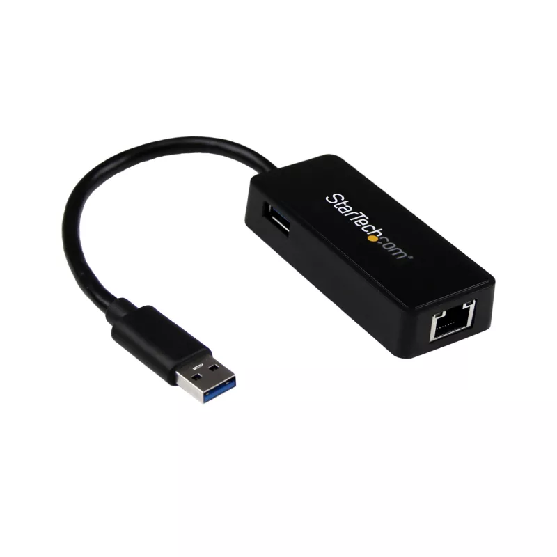 StarTech.com Adaptador USB 3.0 para Gigabit Ethernet NIC com porta USB – preto