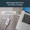StarTech.com Adaptador USB 3.0 para Gigabit Ethernet NIC com porta USB – branco