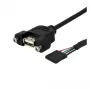 StarTech.com Cabo USB de montagem em painel de 3 pés – Cabo USB A para conector de placa-mãe F/F