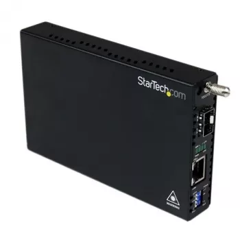 StarTech.com Conversor de suporte de fibra Gigabit Ethernet com slot SFP aberto