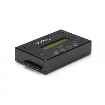StarTech.com Duplicador e apagador de discos autónomo 1:1, clonador e apagador de HDD/SSD SATA, ecrã LCD, conforme TAA, independente do sistema operativo