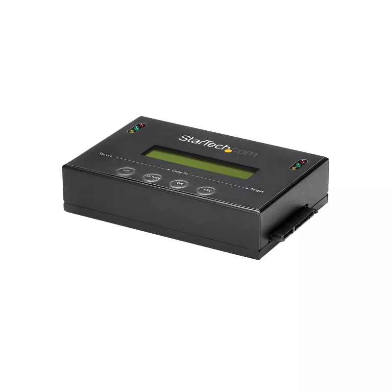 StarTech.com Duplicador e apagador de discos autónomo 1:1, clonador e apagador de HDD/SSD SATA, ecrã LCD, conforme TAA, independente do sistema operativo