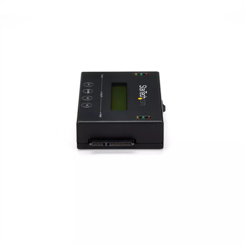 StarTech.com Duplicador e apagador de discos autónomo 1:1, clonador e apagador de HDD/SSD SATA, ecrã LCD, conforme TAA, independente do sistema operativo