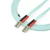 StarTech.com Cabo de fibra ótica multimodo OM3 LC/UPC para LC/UPC de 3 m (10 pés), cabo de fibra zipcord full duplex 50/125µm, 100G, baixa atenuação de inserção, cabo de ligação de fibra LSZH