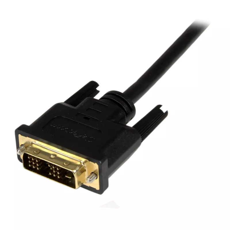 StarTech.com Cabo Mini-HDMI para DVI de 2 m – Cabo DVI-D para HDMI (1920x1200p) – Ficha Mini HDMI de 19 pinos para ficha DVI-D – Cabo adaptador de monitor digital M/M – Adaptador Mini-HDMI para DVI