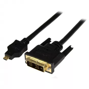 StarTech.com Cabo Micro-HDMI para DVI de 2 m – Cabo adaptador Micro-HDMI para DVI – Cabo de interface de vídeo Micro-HDMI Tipo D para monitor/ecrã/projetor DVI-D Single Link – Durável