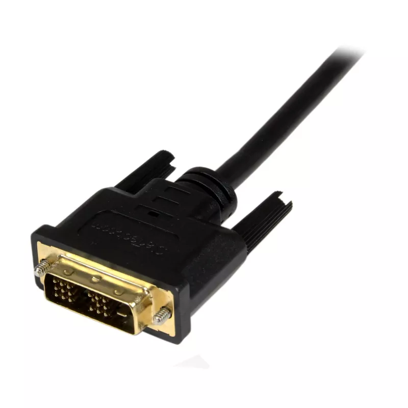 StarTech.com Cabo Micro-HDMI para DVI de 2 m – Cabo adaptador Micro-HDMI para DVI – Cabo de interface de vídeo Micro-HDMI Tipo D para monitor/ecrã/projetor DVI-D Single Link – Durável