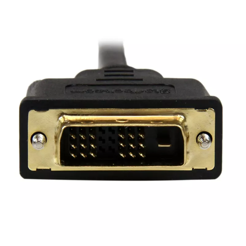 StarTech.com Cabo Micro-HDMI para DVI de 2 m – Cabo adaptador Micro-HDMI para DVI – Cabo de interface de vídeo Micro-HDMI Tipo D para monitor/ecrã/projetor DVI-D Single Link – Durável