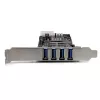 StarTech.com Adaptador de placa PCI Express (PCIe) SuperSpeed USB 3.0 de 4 portas com 2 canais dedicados de 5 Gbit/s – UASP – Alimentação SATA / LP4