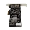 StarTech.com Adaptador de placa PCI Express (PCIe) SuperSpeed USB 3.0 de 4 portas com 2 canais dedicados de 5 Gbit/s – UASP – Alimentação SATA / LP4