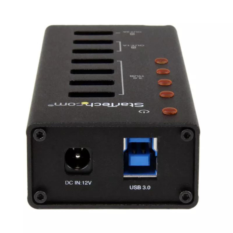 StarTech.com Hub USB 3.0 de 4 portas mais 3 portas de carregamento USB dedicadas…