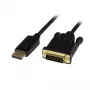 Cabo DisplayPort para DVI StarTech.com de 1 m – Vídeo 1080p – Cabo adaptador ativo DisplayPort para DVI – Conversor de cabo DisplayPort para DVI-D Single Link – Cabo de monitor DP 1.2 para DVI