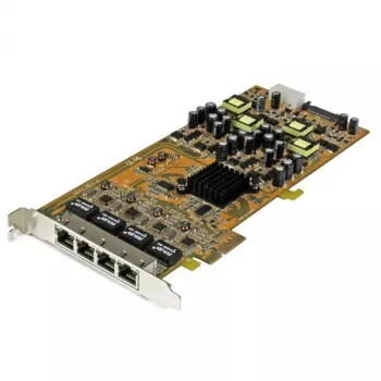 Placa de rede PCIe Gigabit Power over Ethernet de 4 portas StarTech.com – NIC PCI Express PSE / PoE – TAA