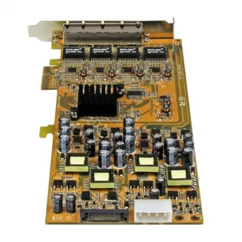 Placa de rede PCIe Gigabit Power over Ethernet de 4 portas StarTech.com – NIC PCI Express PSE / PoE – TAA