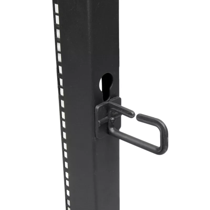Rack de servidor móvel open-frame de 4 postes 42U StarTech.com, rack de rede de 19 polegadas de quatro postes com rodas, rack móvel com profundidade ajustável para equipamento de computador/AV/dados/IT – rodas, pés niveladores ou montagem no chão