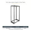 Rack de servidor móvel open-frame de 4 postes 42U StarTech.com, rack de rede de 19 polegadas de quatro postes com rodas, rack móvel com profundidade ajustável para equipamento de computador/AV/dados/IT – rodas, pés niveladores ou montagem no chão