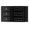 Backplane móvel de rack hot-swap trayless de alumínio de 3 baías StarTech.com para SAS II/SATA III de 3,5 polegadas – HDD 6 Gbps