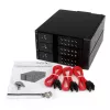 Backplane móvel de rack hot-swap trayless de alumínio de 3 baías StarTech.com para SAS II/SATA III de 3,5 polegadas – HDD 6 Gbps
