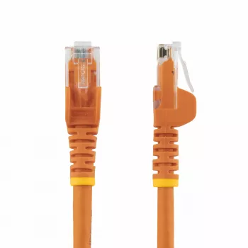 Cabo Ethernet CAT6 StarTech.com de 3 m – Cabo Ethernet Gigabit CAT 6 laranja – Cabo de rede/patch RJ45 UTP 250 MHz 100W PoE, sem patilha com alívio de tensão, testado individualmente
