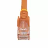 Cabo Ethernet CAT6 StarTech.com de 3 m – Cabo Ethernet Gigabit CAT 6 laranja – Cabo de rede/patch RJ45 UTP 250 MHz 100W PoE, sem patilha com alívio de tensão, testado individualmente
