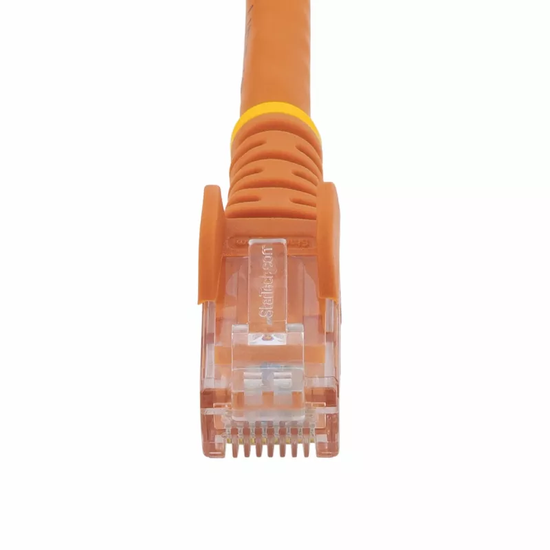 Cabo Ethernet CAT6 StarTech.com de 3 m – Cabo Ethernet Gigabit CAT 6 laranja – Cabo de rede/patch RJ45 UTP 250 MHz 100W PoE, sem patilha com alívio de tensão, testado individualmente