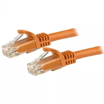 Cabo Ethernet CAT6 StarTech.com de 5 m – Cabo Ethernet Gigabit CAT 6 laranja – Cabo de rede/patch RJ45 UTP 250MHz 100W PoE sem patilha com alívio de tensão, testado individualmente