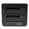 Duplicador de discos rígidos de baía dupla StarTech.com, clonador/copiador autónomo USB 3.0 (5 Gbit/s) / eSATA para HDD/SSD SATA III de 2,5/3,5 polegadas, docking station para disco rígido, clonador de discos rígidos
