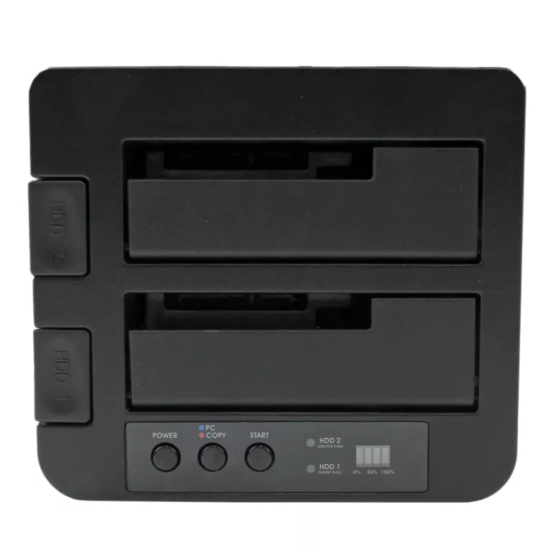 Duplicador de discos rígidos de baía dupla StarTech.com, clonador/copiador autónomo USB 3.0 (5 Gbit/s) / eSATA para HDD/SSD SATA III de 2,5/3,5 polegadas, docking station para disco rígido, clonador de discos rígidos