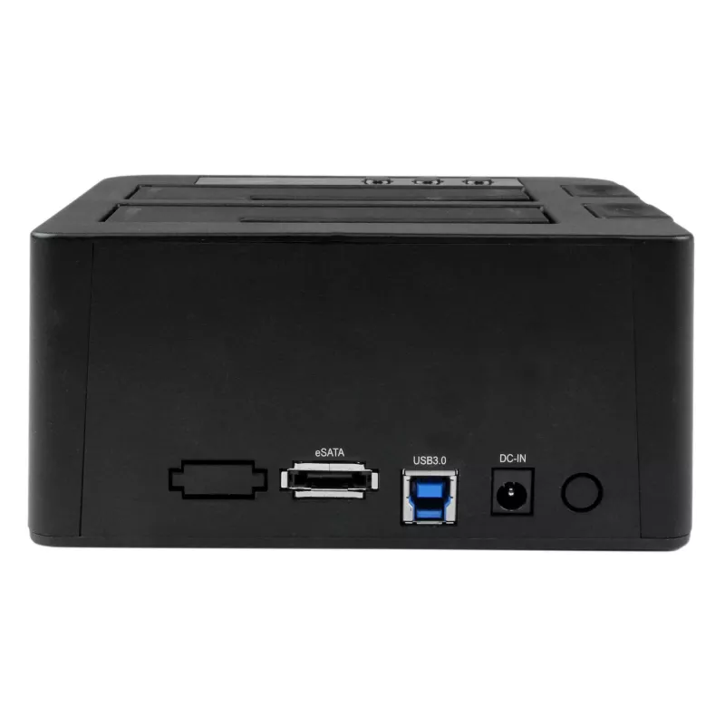 Duplicador de discos rígidos de baía dupla StarTech.com, clonador/copiador autónomo USB 3.0 (5 Gbit/s) / eSATA para HDD/SSD SATA III de 2,5/3,5 polegadas, docking station para disco rígido, clonador de discos rígidos