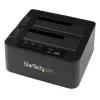 Duplicador de discos rígidos de baía dupla StarTech.com, clonador/copiador autónomo USB 3.0 (5 Gbit/s) / eSATA para HDD/SSD SATA III de 2,5/3,5 polegadas, docking station para disco rígido, clonador de discos rígidos