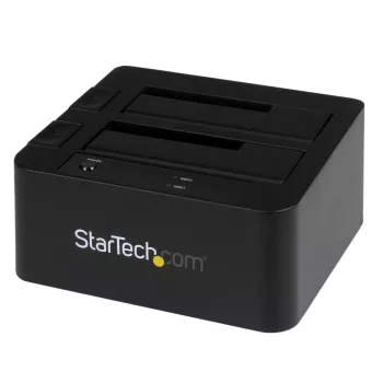 Docking station para disco rígido USB 3.0 / eSATA para SATA de baía dupla StarTech.com, dock USB para disco rígido, docking station externa para SSD/HDD SATA I/II/III de 2,5/3,5