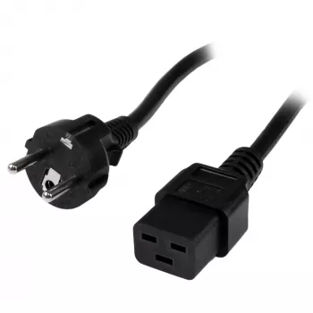 Cabo de alimentação para computador StarTech.com de 2m (6ft), 16AWG, Schuko UE para C19, 16A 250V, cabo de alimentação AC de substituição preto, cabo de alimentação para impressora, cabo de alimentação para PC, cabo de alimentação para monitor – certificado UL