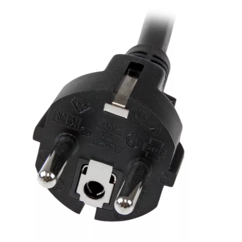 Cabo de alimentação para computador StarTech.com de 2m (6ft), 16AWG, Schuko UE para C19, 16A 250V, cabo de alimentação AC de substituição preto, cabo de alimentação para impressora, cabo de alimentação para PC, cabo de alimentação para monitor – certificado UL