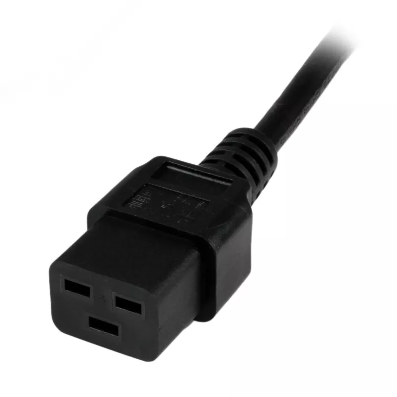 Cabo de alimentação para computador StarTech.com de 2m (6ft), 16AWG, Schuko UE para C19, 16A 250V, cabo de alimentação AC de substituição preto, cabo de alimentação para impressora, cabo de alimentação para PC, cabo de alimentação para monitor – certificado UL